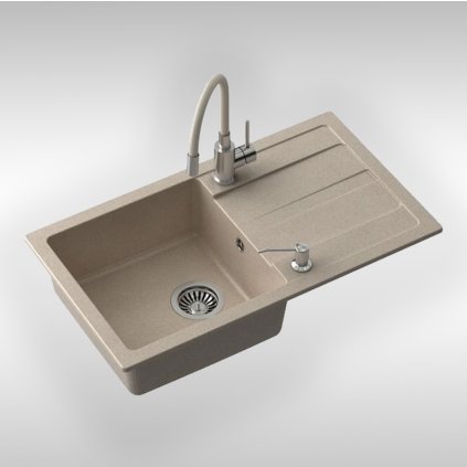 Quadron - PETER 111: Batéria + Drez + Dávkovač saponátu (Variant Farba Béžová)