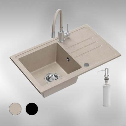 Quadron - MEN 70: Batéria + Drez + Dávkovač saponátu (Variant Farba Čierna)