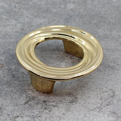 Úchytka - BM Oasi Curve, Zlatá lesklá, 64 mm