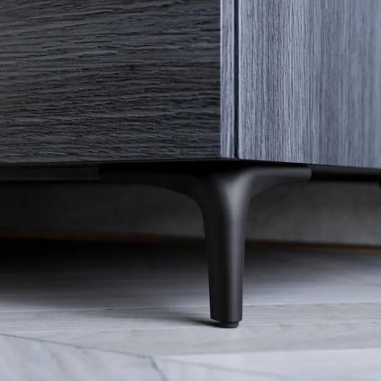 Noha nábytková - Stabilis, Čierna matná (Variant Dľžka 150 mm)