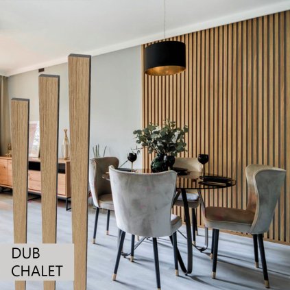 WOW - L21/10 - Lamela na stenu - Dub Chalet - 2780 x 21 x 10 mm