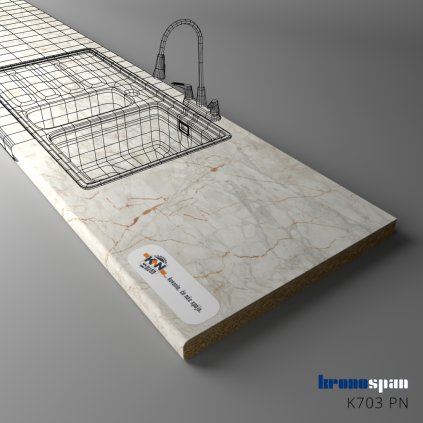 KRONOSPAN - Pracovná doska - K703 PN - Portobello Elegante - 4100 x 900 x 38 mm