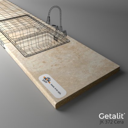 GETALIT - Pracovná doska - JK 372 Cera - 3050 x 600 x 39 mm