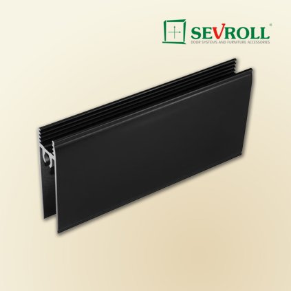 SEVROLL - rám vodorovný spodný 10 mm, Čierna matná (Variant Dľžka 1700 mm)