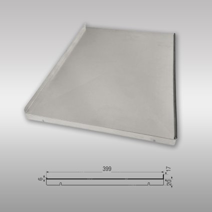 Ochranný plech pod varnú dosku, pre skrinku 600 mm