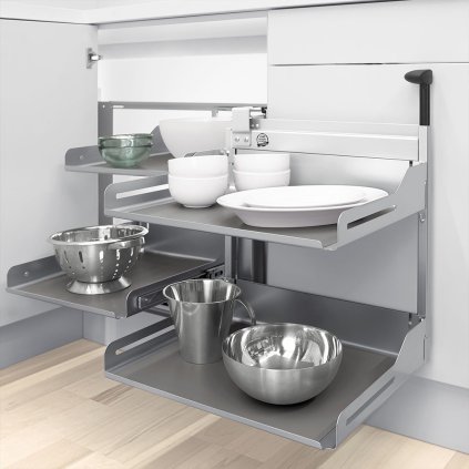 Peka - Magic Corner Comfort, sada závesných políc Libell, 500, Antracit