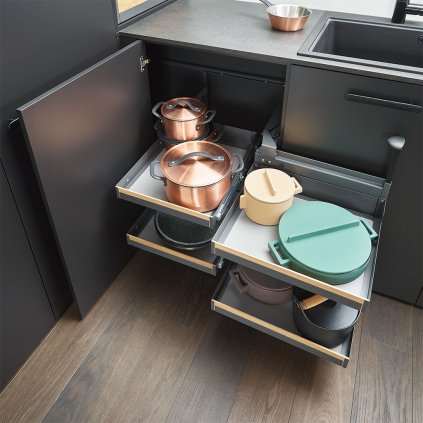 Peka - Magic Corner Comfort, 1000 mm, pravý, Antracit