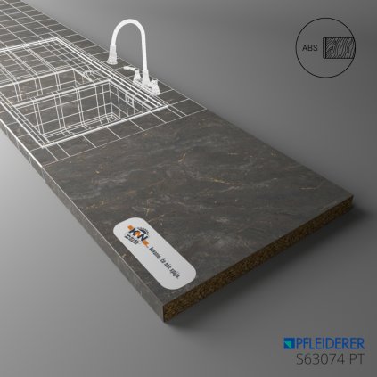 PFLEIDERER - Pracovná Doska - S63074 PT - Titian - 4100 x 640 x 20 mm (SK PROG)