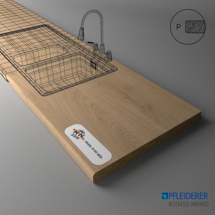 PFLEIDERER - Pracovná Doska - R20455 RR/RO - Balvenie Oak Sand - 4100 x 900 x 38 mm (SK PROG)