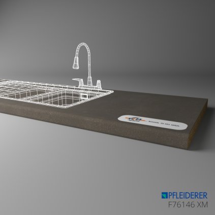 PFLEIDERER - Pracovná Doska - F76146 XM - Terrazzo Bronz Matt - 4100 x 900 x 38 mm (SK PROG)