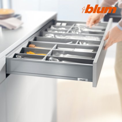BLUM - LEGRABOX - KOMPLET SET - pure sada výška M, BLUMOTION S, 40kg, MD 450, sivá