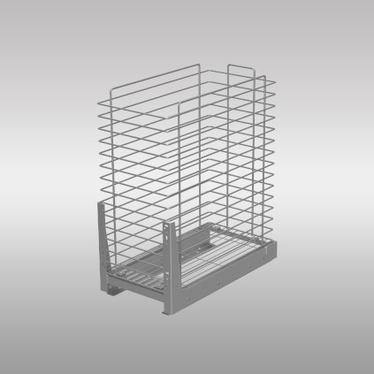 Výsuvný kôš na prádlo, Cargo MD MINI - 500 mm, Strieborný