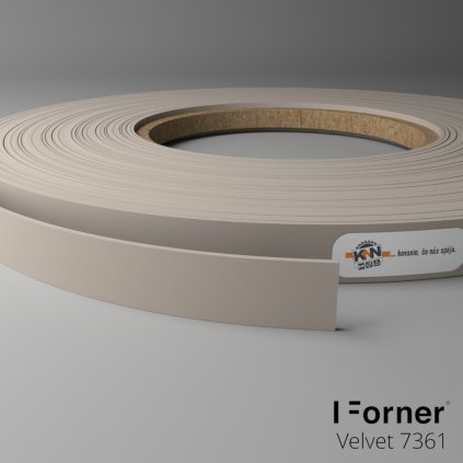 Hrana - VELVET - ABS - 7361 - Béžová tmavá- 23 x 1 mm