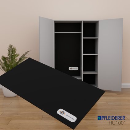 PFLEIDERER - HDF - HU1001 - Čierna - 2850 x 2070 x 3 mm