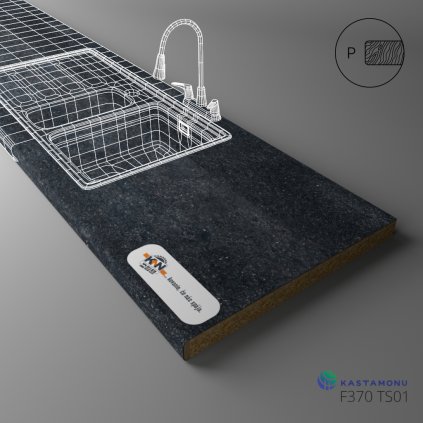 KASTAMONU - Pracovná doska TECHNOTOP - F370 TS01 - 4100 x 900 x 38 - Stellar