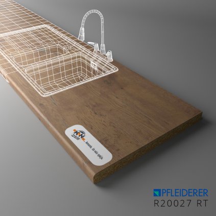 PFLEIDERER - Pracovná Doska - R20027 RT - 2050 x 1200 x 38 mm