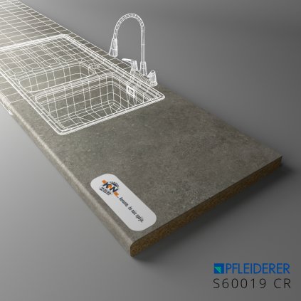 PFLEIDERER - Pracovná Doska - S60019 CR - 2050 x 600 x 38 mm