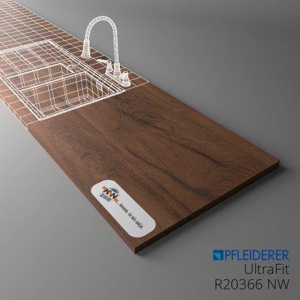 PFLEIDERER - Pracovná doska ULTRAFIT - R20366 NW - 2050 x 1200 x 13 mm