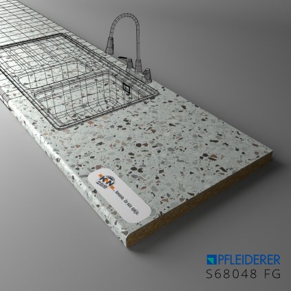 PFLEIDERER - Pracovná Doska - S68048 FG - 2050 x 900 x 38 mm