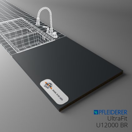 PFLEIDERER - Pracovná doska ULTRAFIT - U12000 BR - 2050 x 600 x 13 mm
