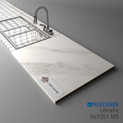 PFLEIDERER - Pracovná doska ULTRAFIT - S63051 MS - 2050 x 600 x 13 mm
