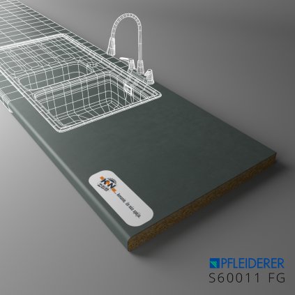 PFLEIDERER - Pracovná Doska - S60011 FG - 2050 x 600 x 38 mm