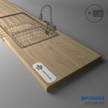 PFLEIDERER - Pracovná Doska - R20348 NW - Oiled Oak - 2050 x 900 x 38 mm