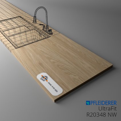PFLEIDERER - Pracovná doska ULTRAFIT - R20348 NW - 2050 x 1200 x 13 mm