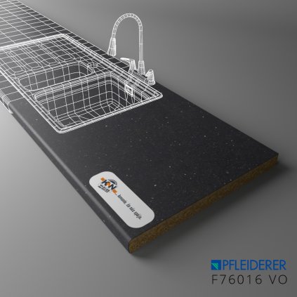 PFLEIDERER - Pracovná Doska - F76016 VO - 2050 x 600 x 38 mm