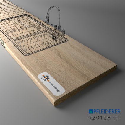 PFLEIDERER - Pracovná Doska - R20128 RT - 2050 x 600 x 38 mm