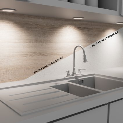 PFLEIDERER - Zástena MDF - R20039 RT / F73009 BR - 2050 x 640 x 9,2 mm