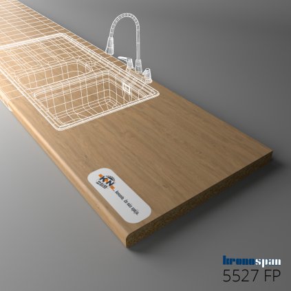 KRONOSPAN - Pracovná doska - 5527 FP - Dub kamenný - 2050 x 635 x 38 mm