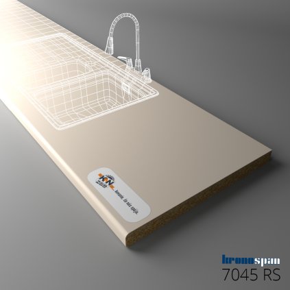 KRONOSPAN - Pracovná doska - 7045 RS - Béžová Satin - 2050 x 900 x 38 mm