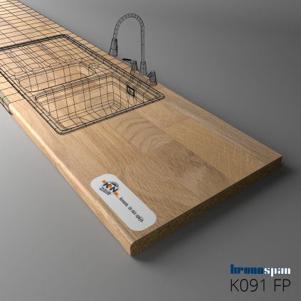 KRONOSPAN - Pracovná doska - K091 FP - Light Porterhouse Oak - 2050 x 600 x 38 mm