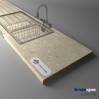 KRONOSPAN - Pracovná doska - K705 PN - Stonehaven Sand - 2050 x 900 x 38 mm