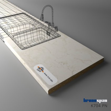 KRONOSPAN - Pracovná doska - K704 PN - Perlino Sabbia - 2050 x 900 x 38 mm