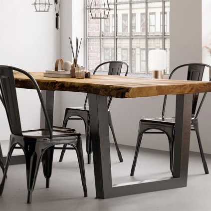 Stolová podnož - INDUSTRIA T40 - 710 x 820 mm, čierna