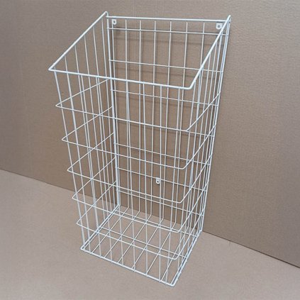 Drôtený kôš na prádlo do skrinky 400 mm, Biely