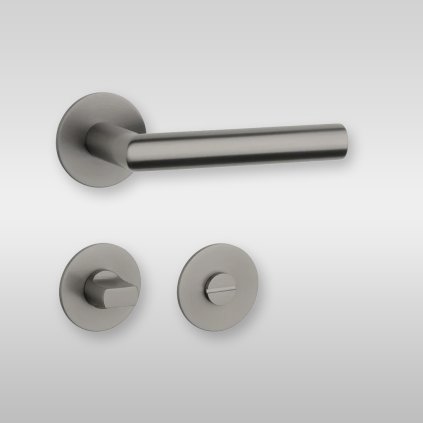 Kľučka SH - OVAL - R 1750 3SM, kľučka + rozeta, WC, Grafit matný