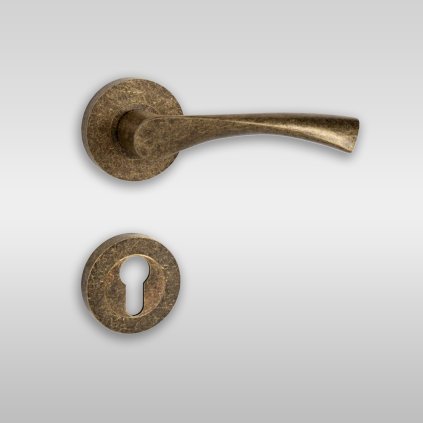 Kľučka MP - SPIRIT R, kľučka + rozeta, PZ, bronz antik