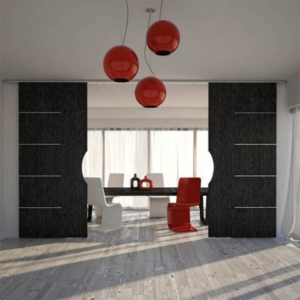 FLUID Classic - Sada kovania pre posuvné dvere max. 80kg, 2-stranné tlmenie