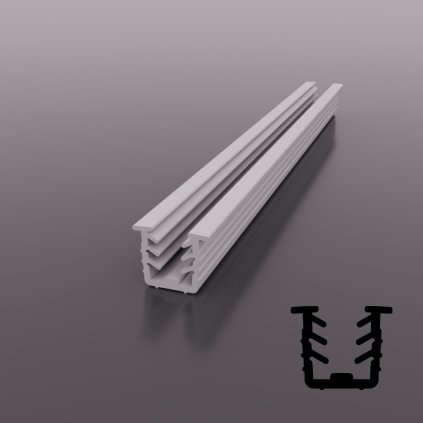 Posuvný systém na sklo TER.1608/G.1,5 - tesniaci profil pre profil 1600/A 1,5 m