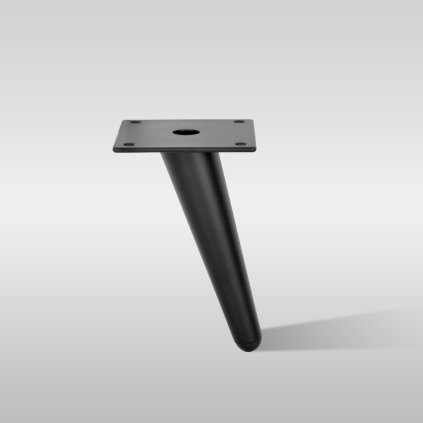 Noha nábytková - SL012, Čierna matná, 230 mm