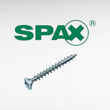 Drevoskrutka - SPAX - zapustená hlava, krížová, biely zinok, 4 x