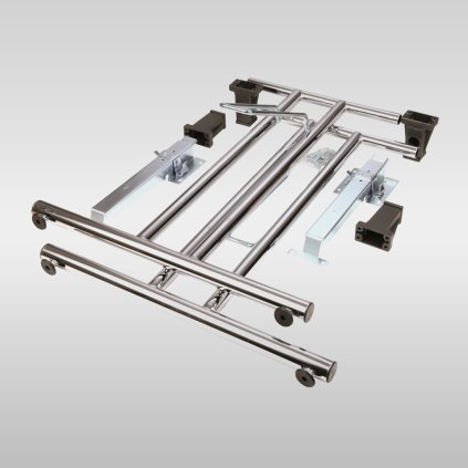 Stolová podnož - skládacia rovná, Chróm lesklý