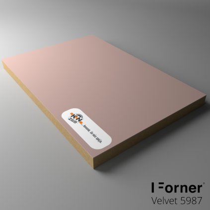 Velvet - MDF - NanoTech - 5987 Ultra Mat - Ružová - 2800 x 1300 x 19 mm