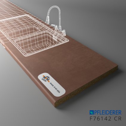 PFLEIDERER - Pracovná Doska - F76142 CR - 4100 x 600 x 38 mm - VÝBEH (NO SKLAD)