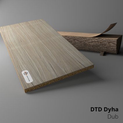 DTD dyhovaná I - Dub radiál natúr rozhádzaná A+/B - 2800 x 2070 x 19 mm