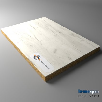 KRONOSPAN - DTDL - K001 PW - White Craft Oak - 2800 x 2070 x 18 mm