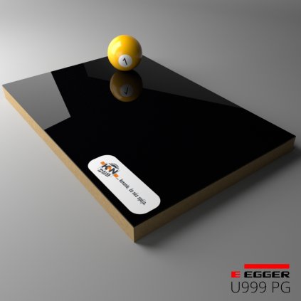 EGGER - MDFPS - U999 PG/ST9 - Čierna - 18 mm